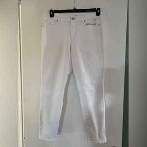 LOFT Women's Crisp White Ankle Jeans